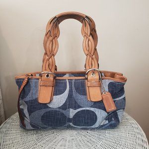 Denim COACH purse